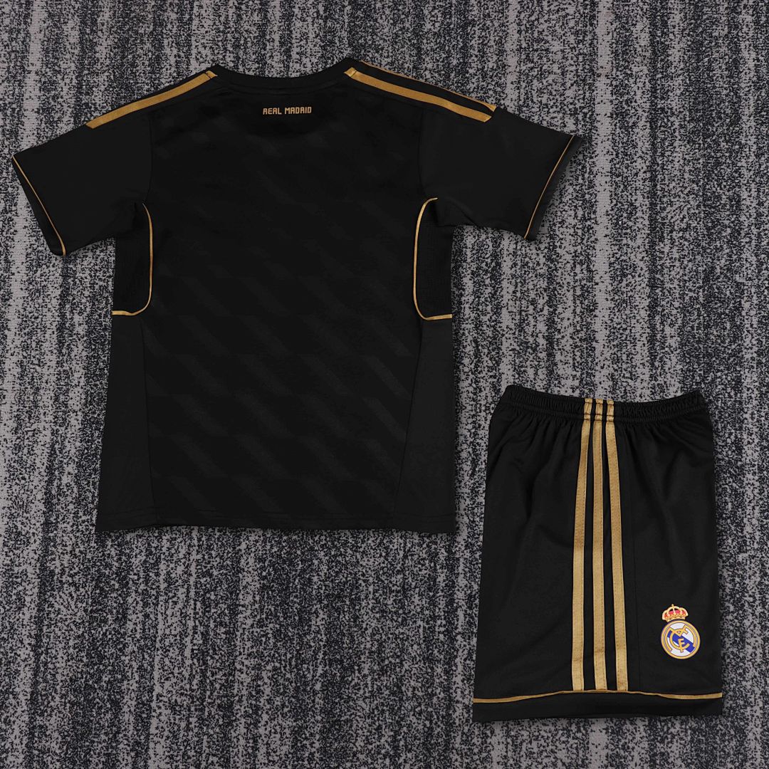 11-12 Retro Kids Real Madrid Away Kit 2
