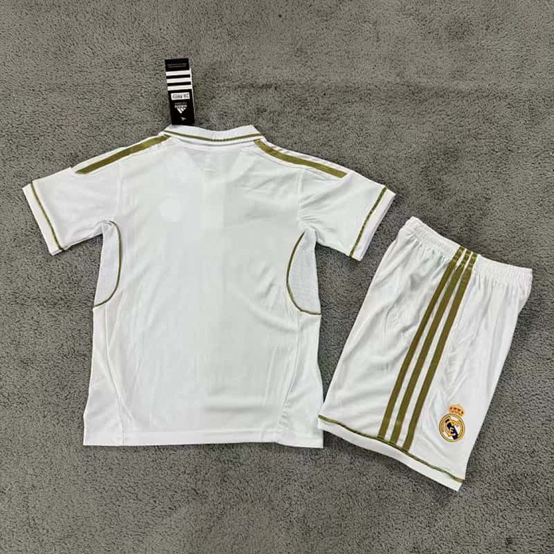 11-12 Retro Kids Real Madrid Home Kit 7