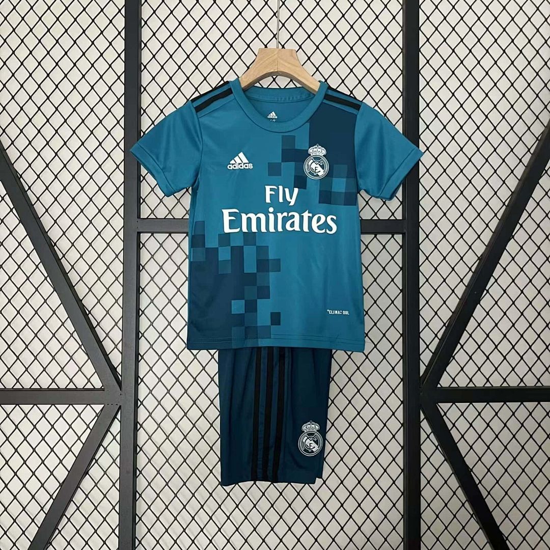 17-18 Retro Kids Real Madrid Second Away Kit