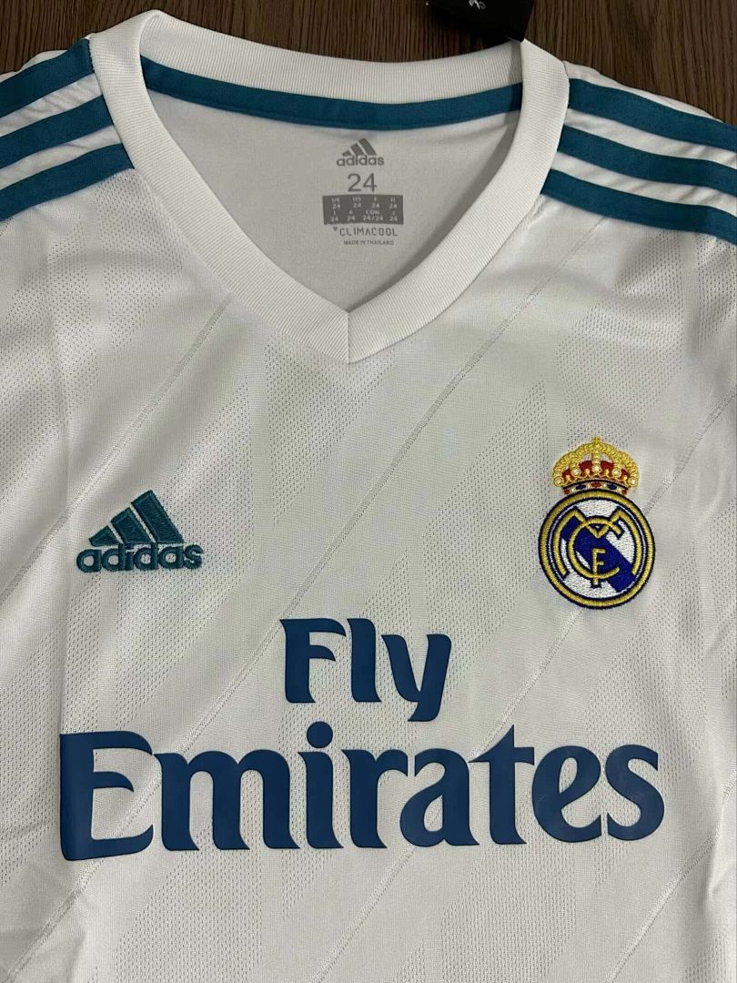 17-18 Retro Kids Real Madrid Home Kit 8