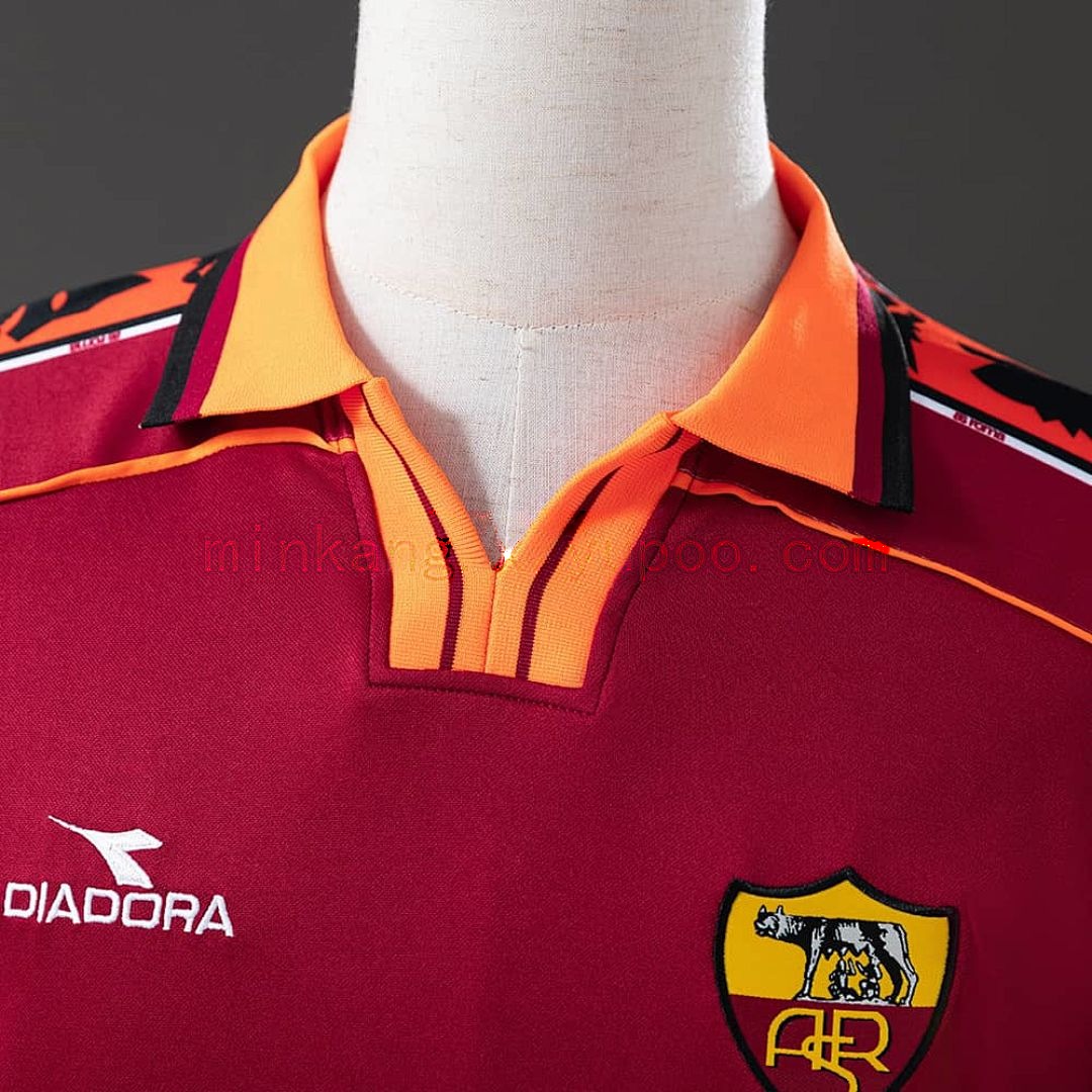 Roma 98_99 domicile manche longue rétro maillot S-XXL 6