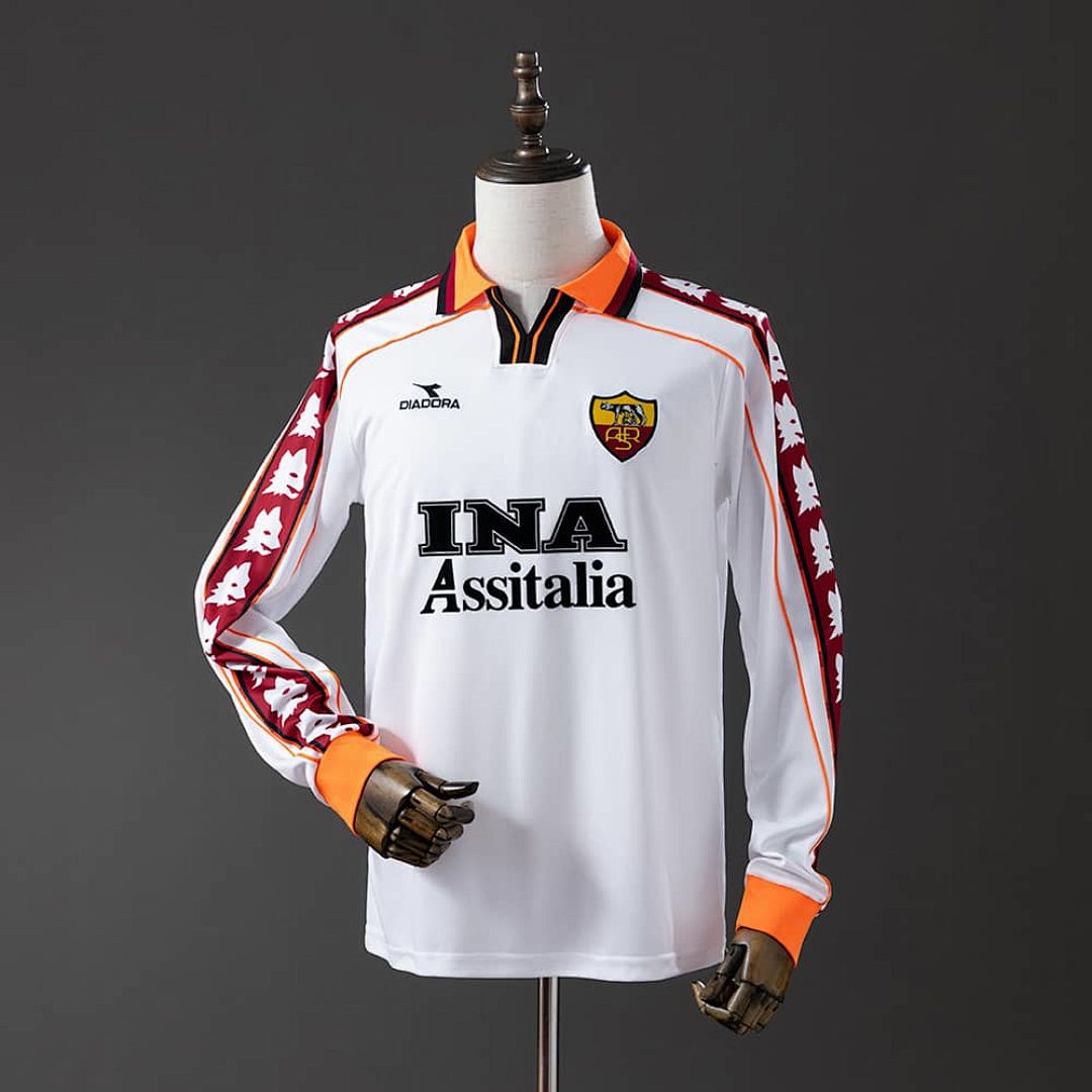 Roma 98_99 Away Long Sleeve Retro Jersey S-XXL