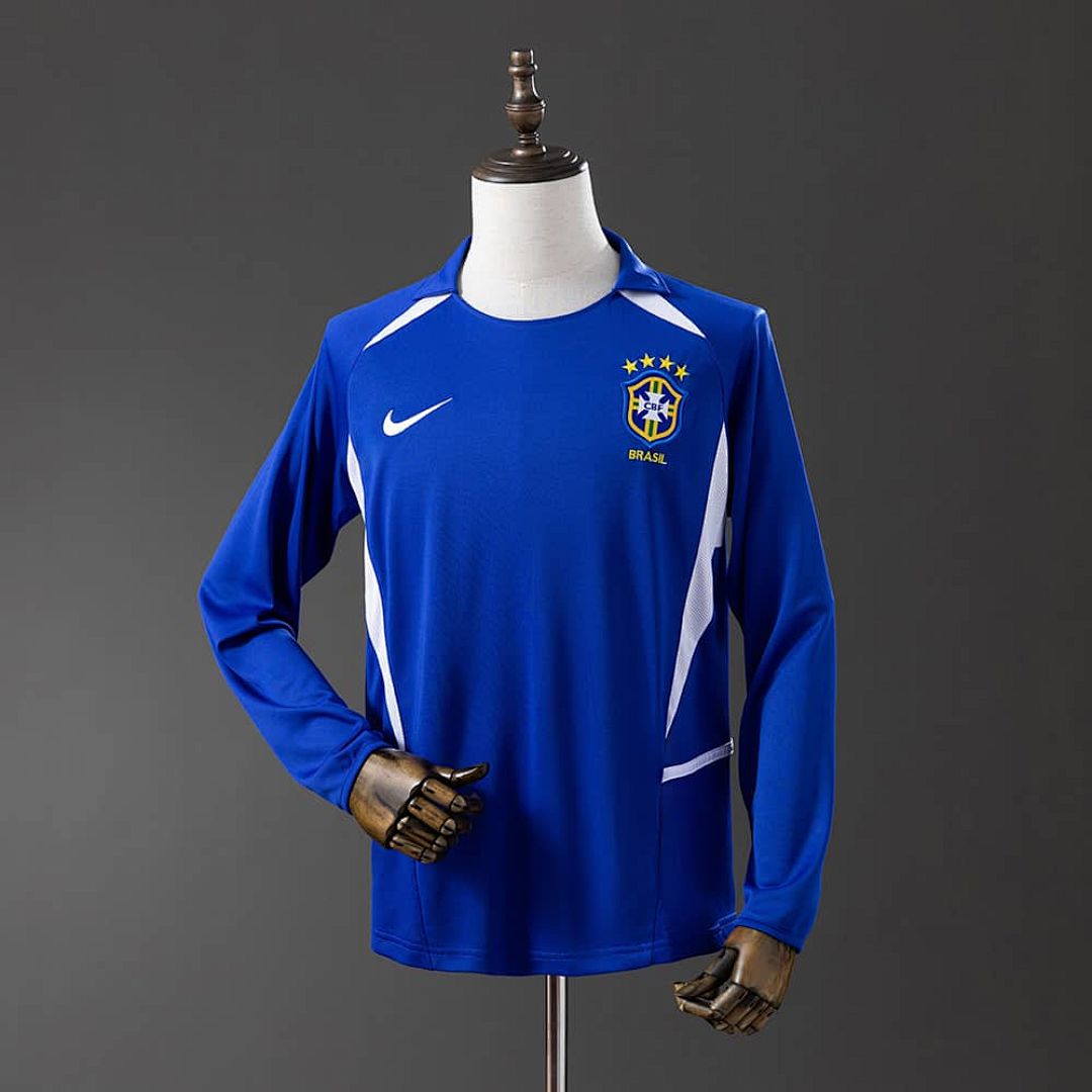 Brazil 2002 Away Long Sleeve Retro Jersey S-XXL
