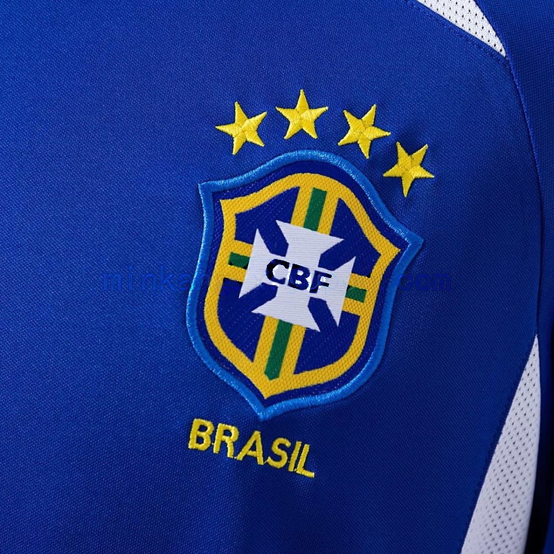 Brazil 2002 extérieur manche longue rétro maillot S-XXL 4