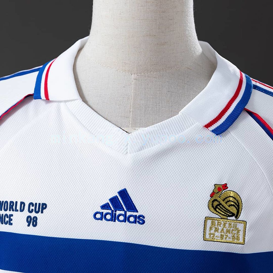 France 1998 Away Long Sleeve Retro Jersey S-XXL 6