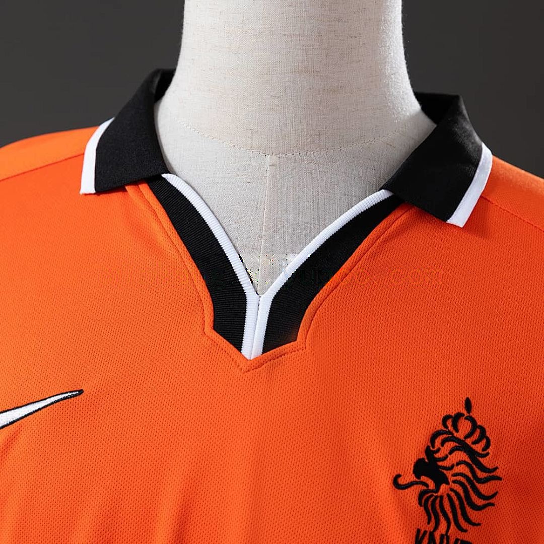 Netherlands 1998 Home Long Sleeve Retro Jersey S-XXL 6