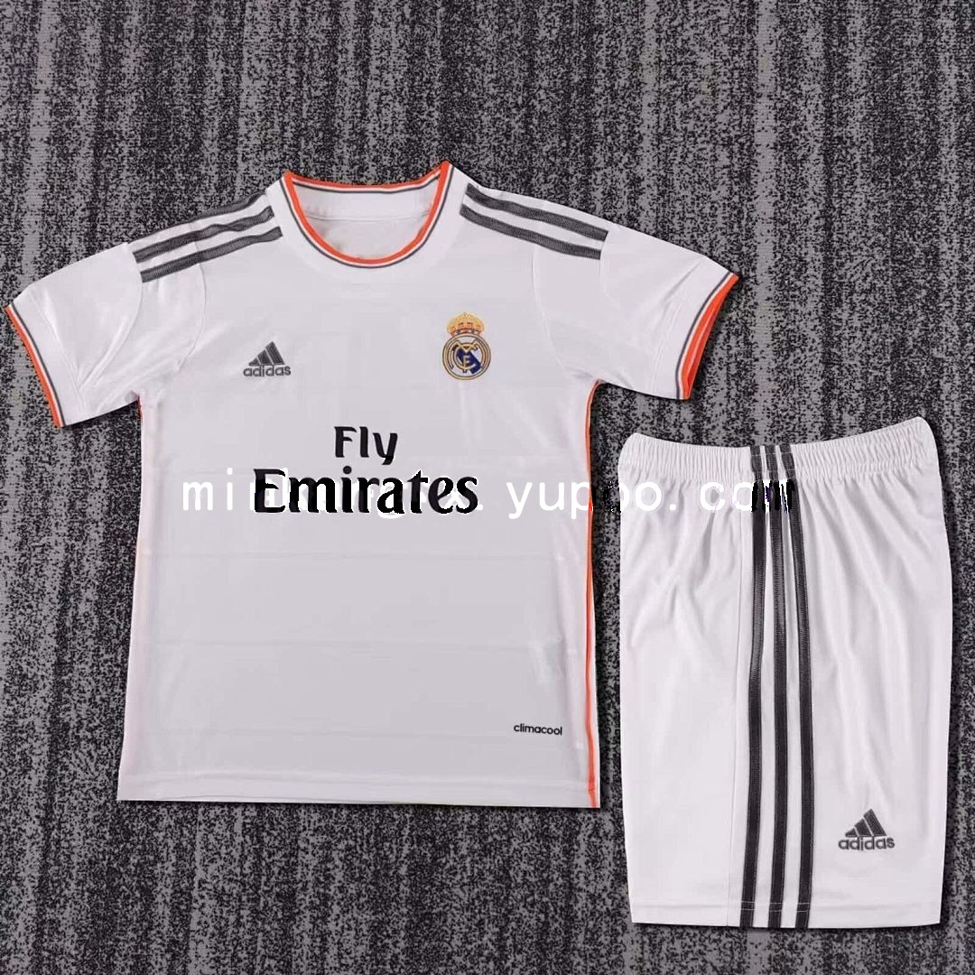 13-14 Retro Kids Real Madrid Home Kit