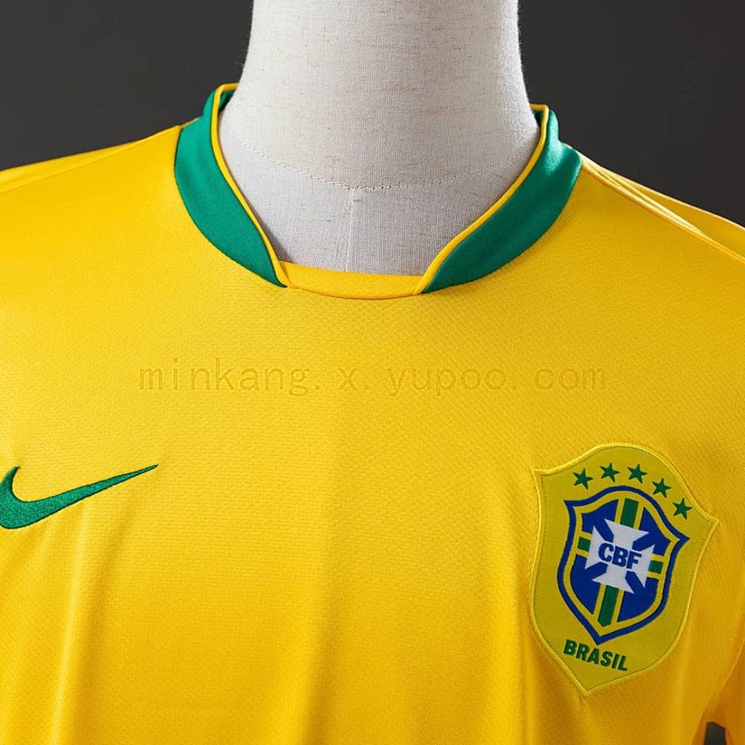 Brazil 2006 Home Long Sleeve Retro Jersey S-XXL 6