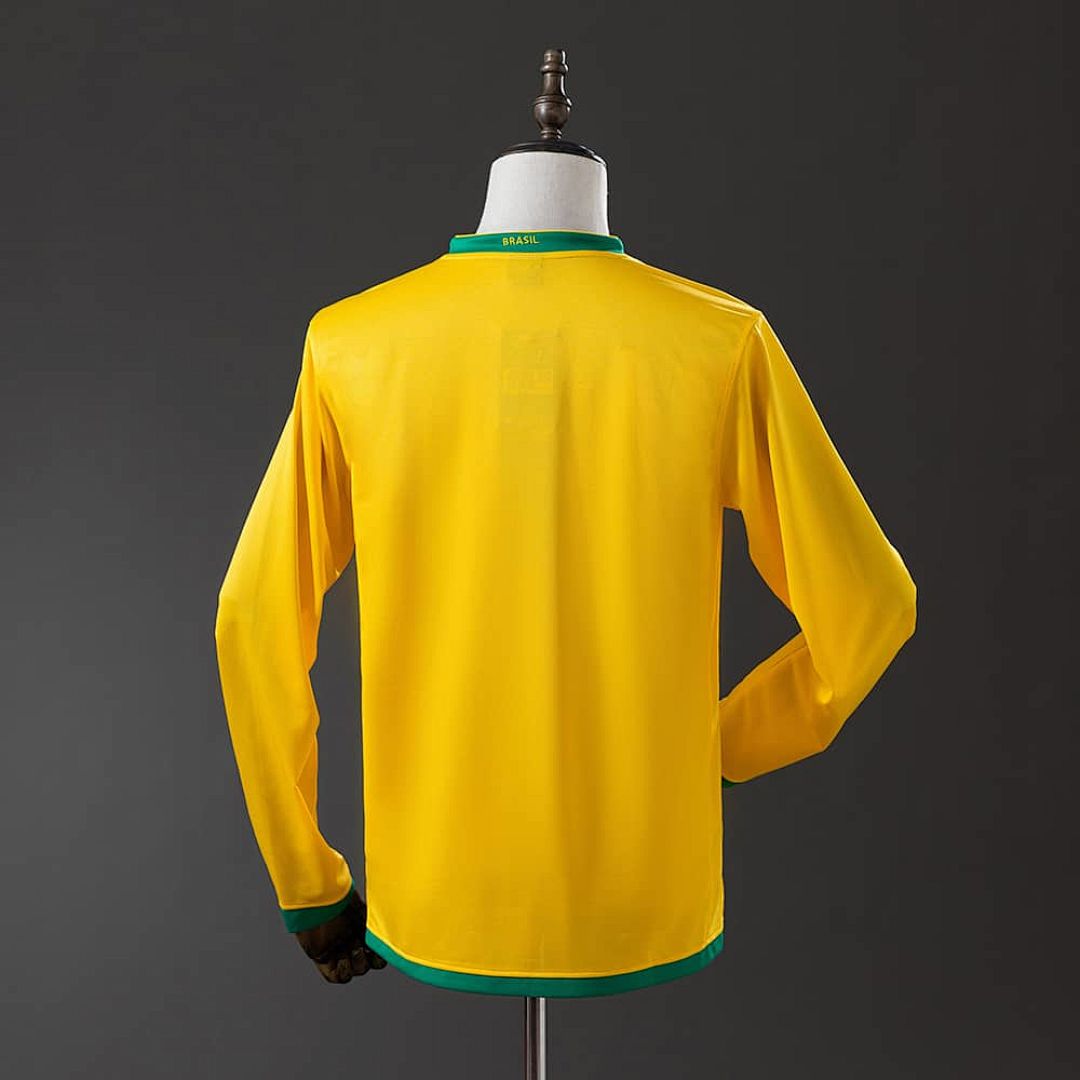 Brazil 2006 Home Long Sleeve Retro Jersey S-XXL 7