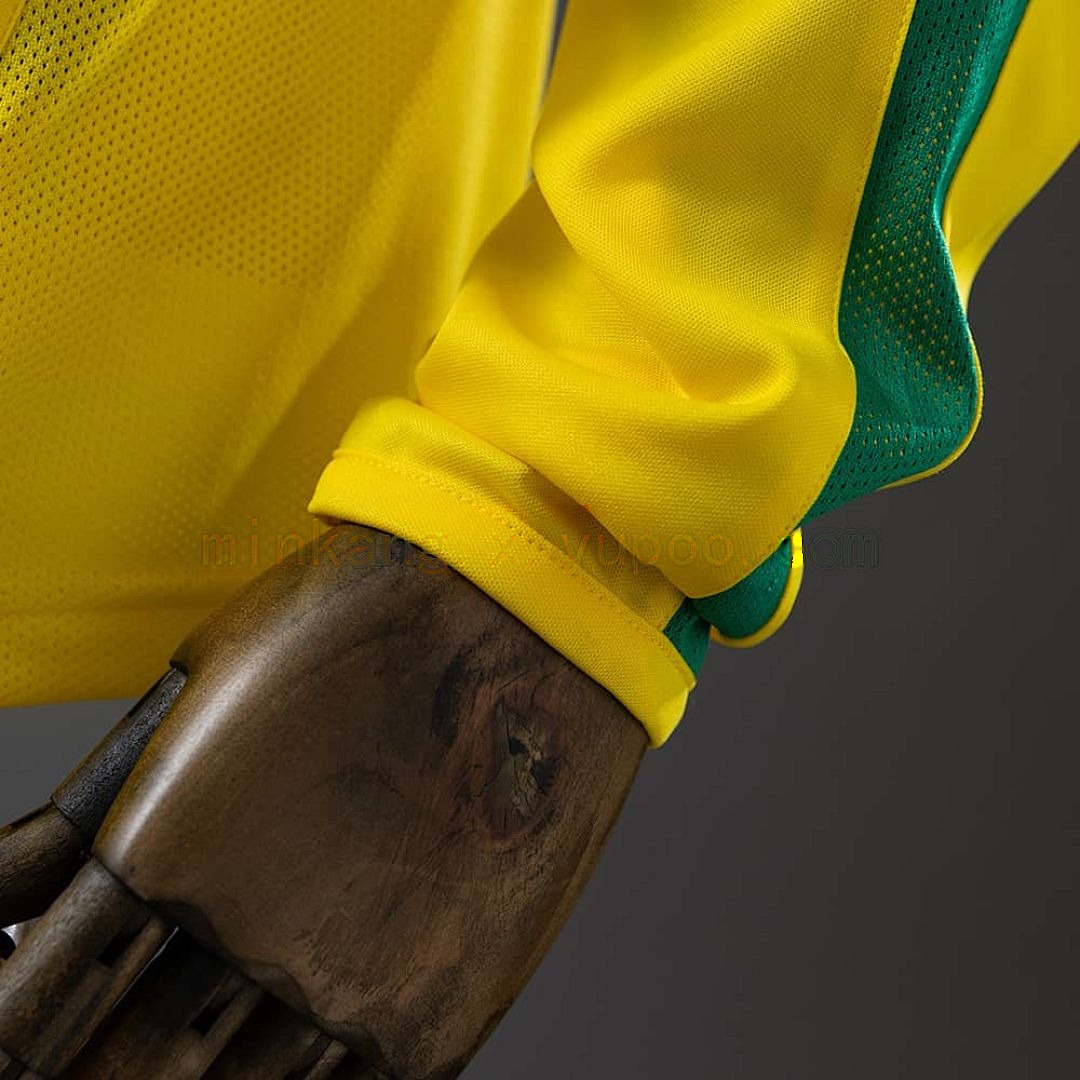 Brazil 2002 Home Long Sleeve Retro Jersey S-XXL 2