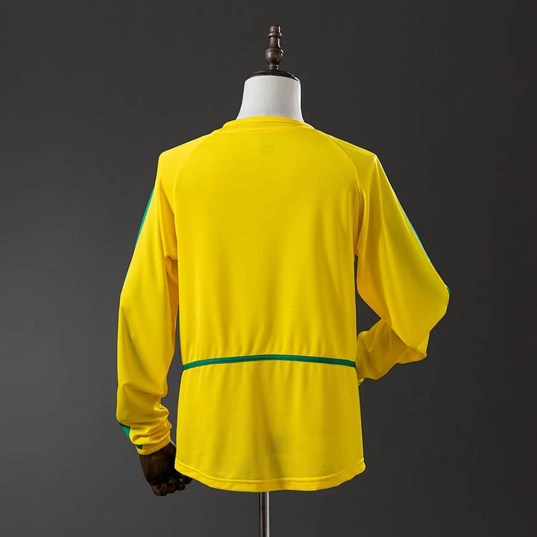 Brazil 2002 Home Long Sleeve Retro Jersey S-XXL 6