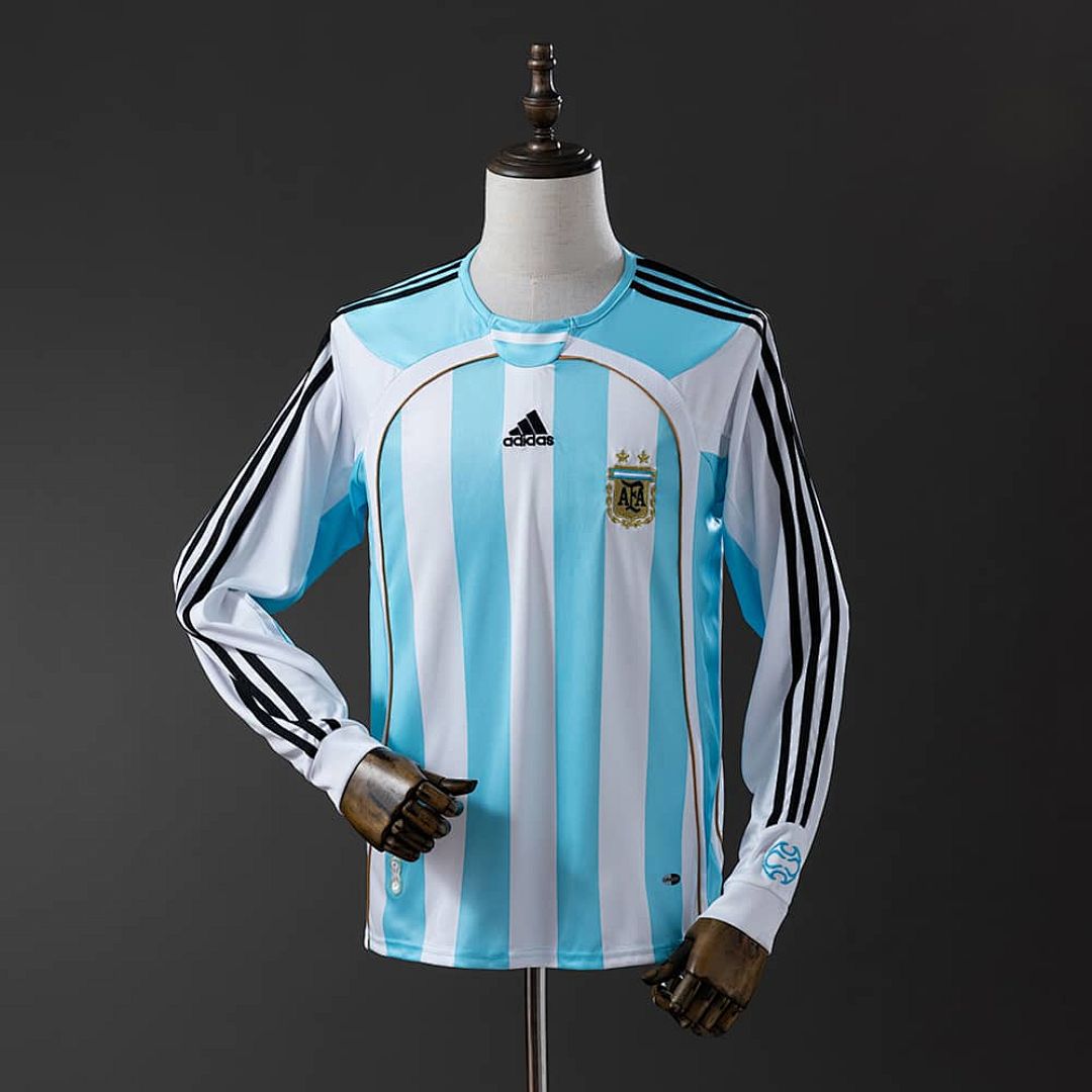 Argentina 2006 Home Long Sleeve Retro Jersey S-XXL