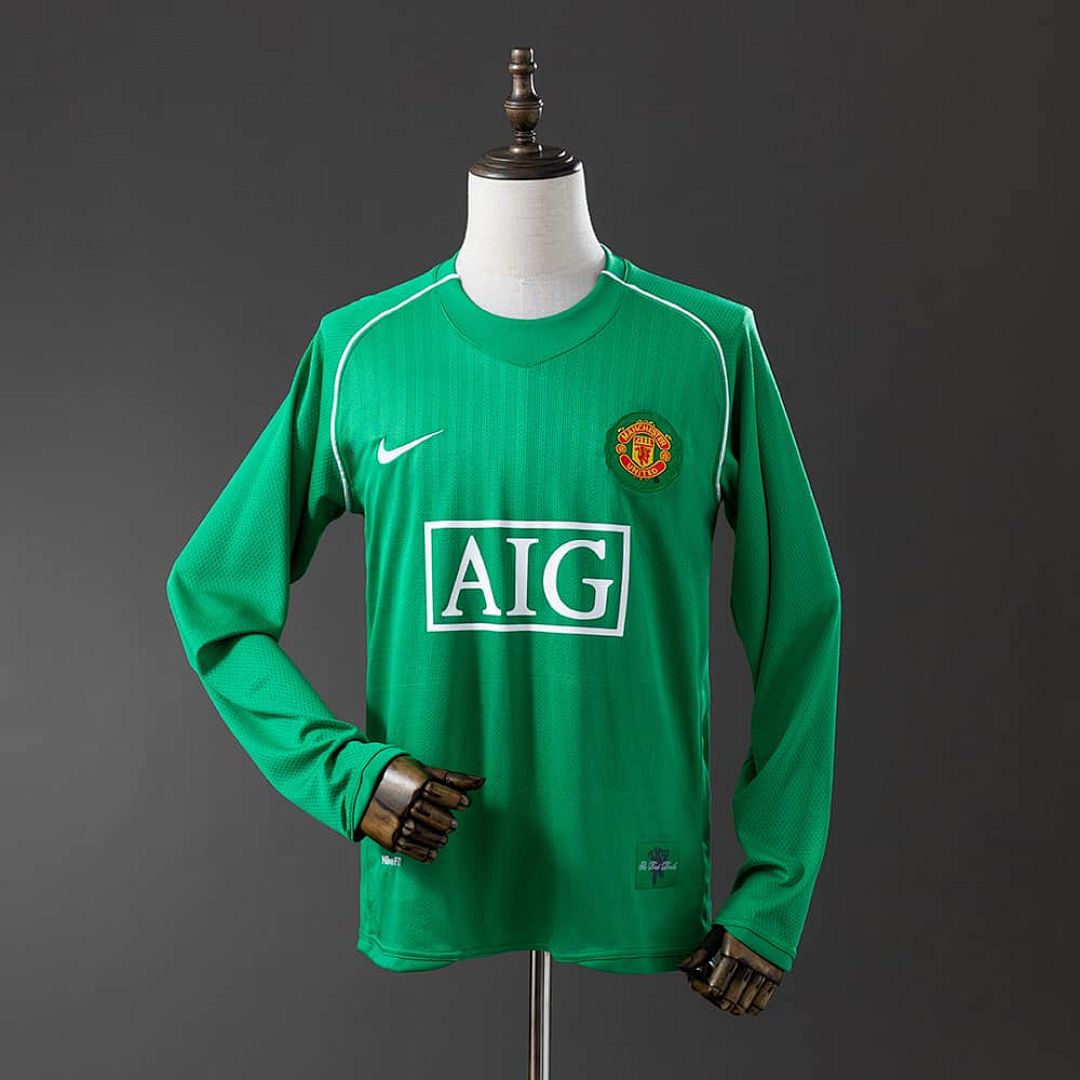M-U 07_08 Goalkeeper Long Sleeve Retro Jersey S-XXL