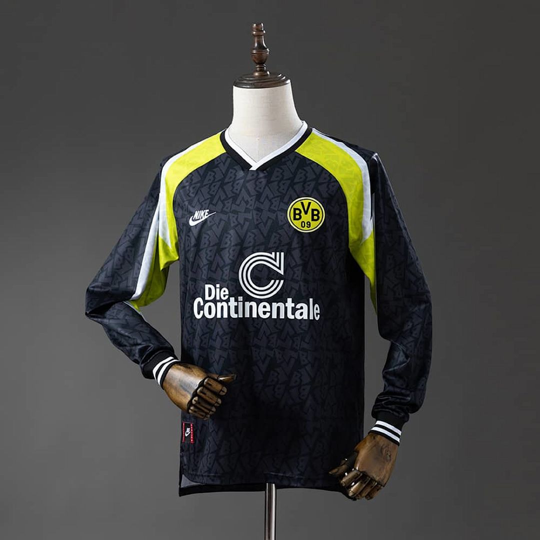 Dortmund 95_96 Away Long Sleeve Retro Jersey S-XXL