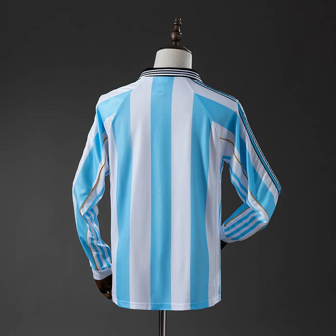 Argentina 1998 local manga larga retro camiseta S-XXL 7