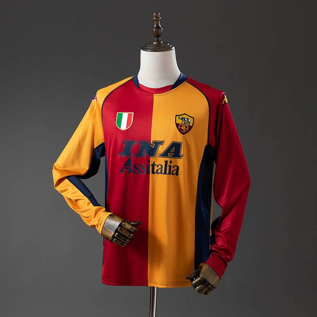 Roma 01_02 Champion Edition Long Sleeve Retro Jersey S-XXL