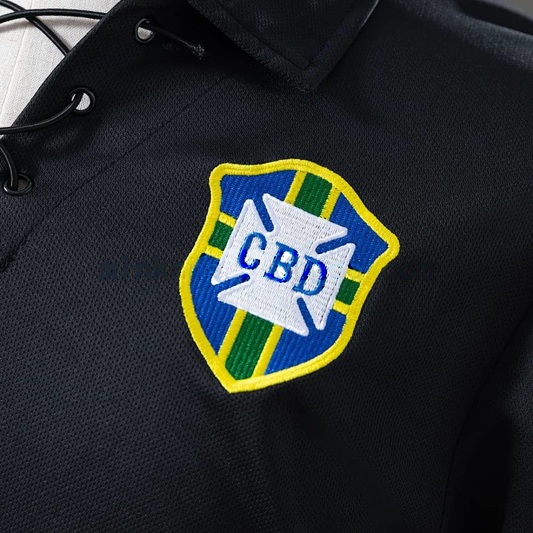 Brazil 2004 Special Edition Black Long Sleeve Retro Jersey S-XXL 4