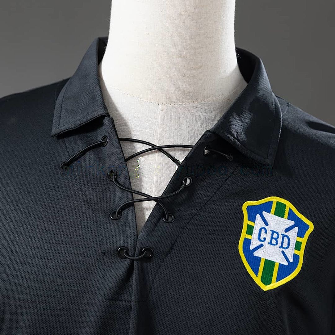 Brazil 2004 Special Edition Black Long Sleeve Retro Jersey S-XXL 5