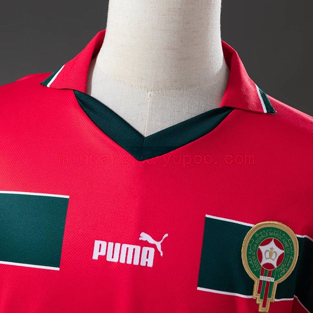 Morocco 1998 extérieur manche longue rétro maillot S-XXL 6