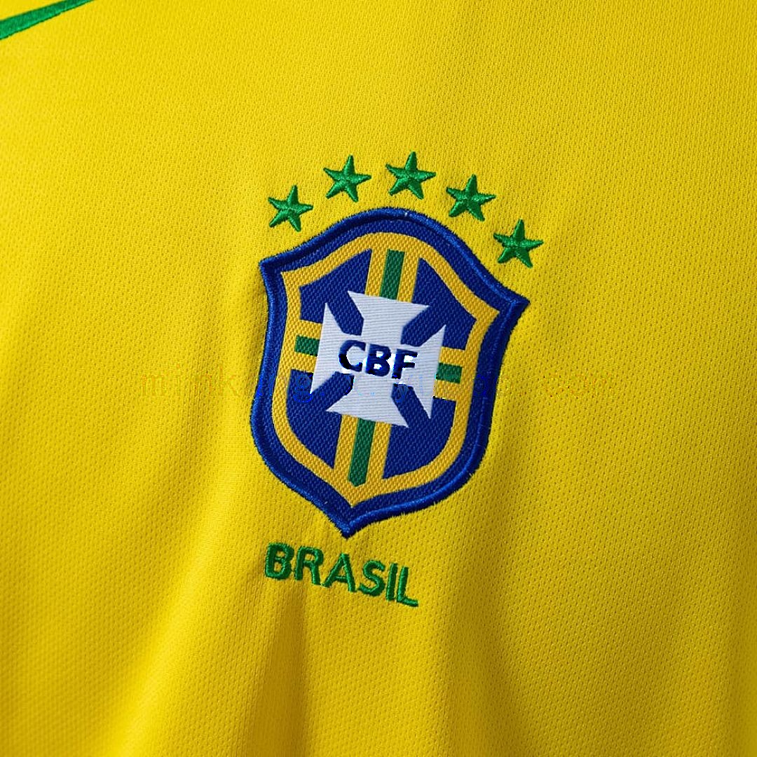 Brazil 2004 Home Long-Sleeved Retro Jersey S-XXL 5