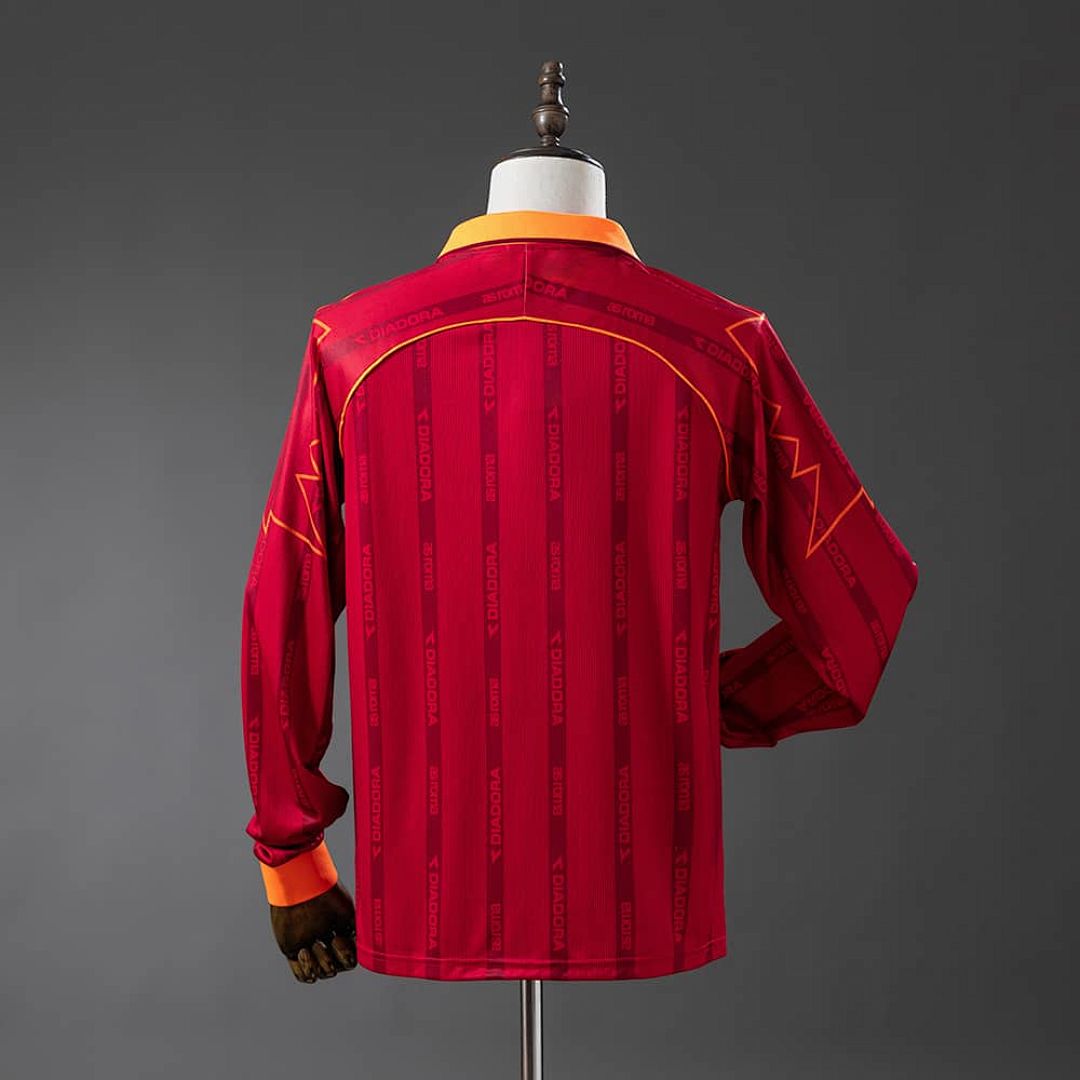 Roma 99_00 domicile manche longue rétro maillot S-XXL 2
