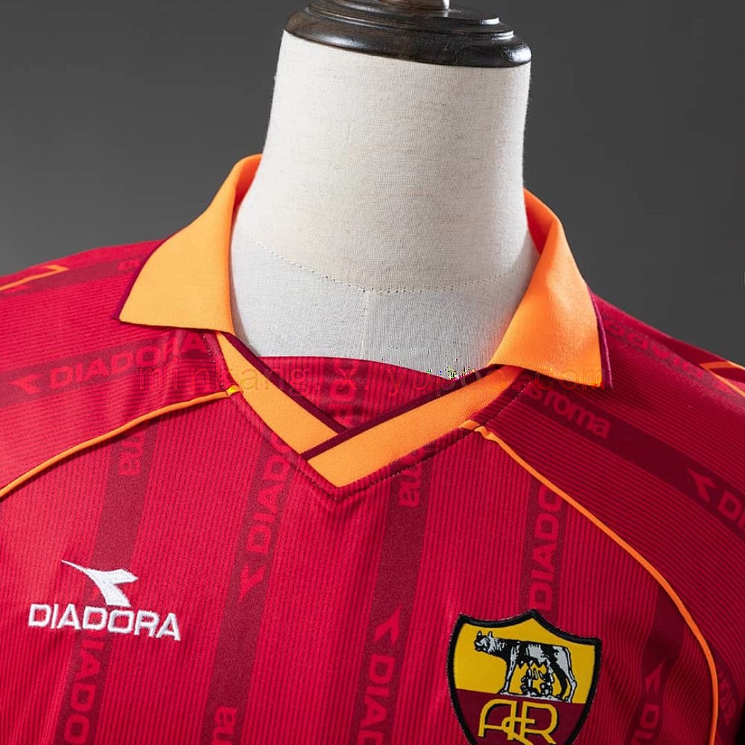 Roma 99_00 domicile manche longue rétro maillot S-XXL 7