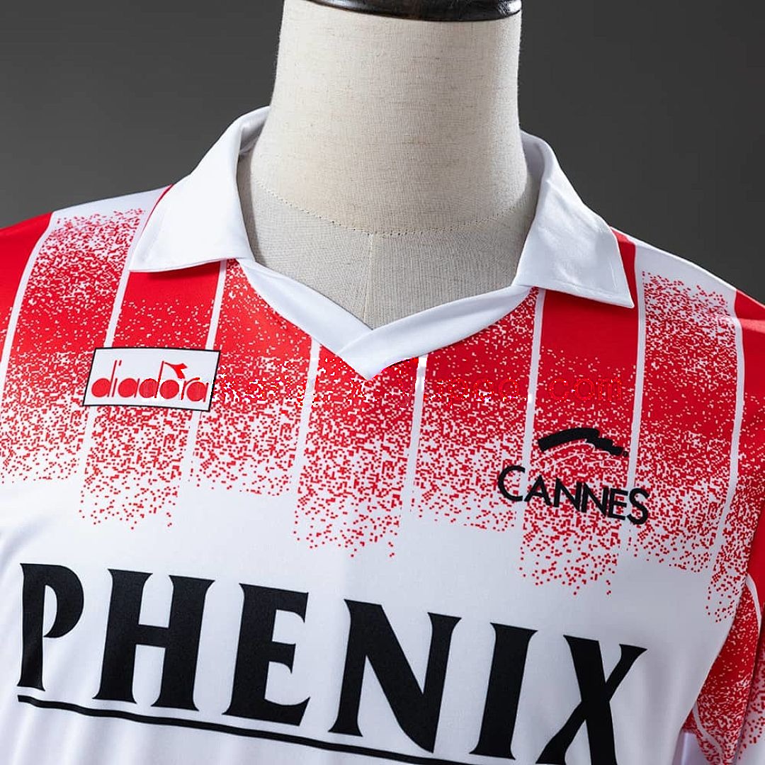 AS Cannes 91_92 Home Long-Sleeve Retro Jersey S-XXL 7