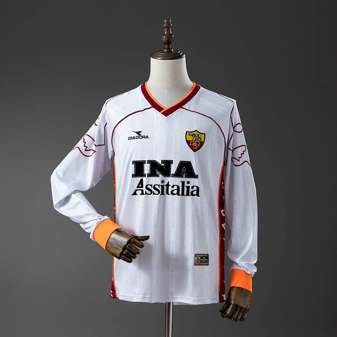 Roma 99_00 Away Long-Sleeve Retro Jersey S-XXL