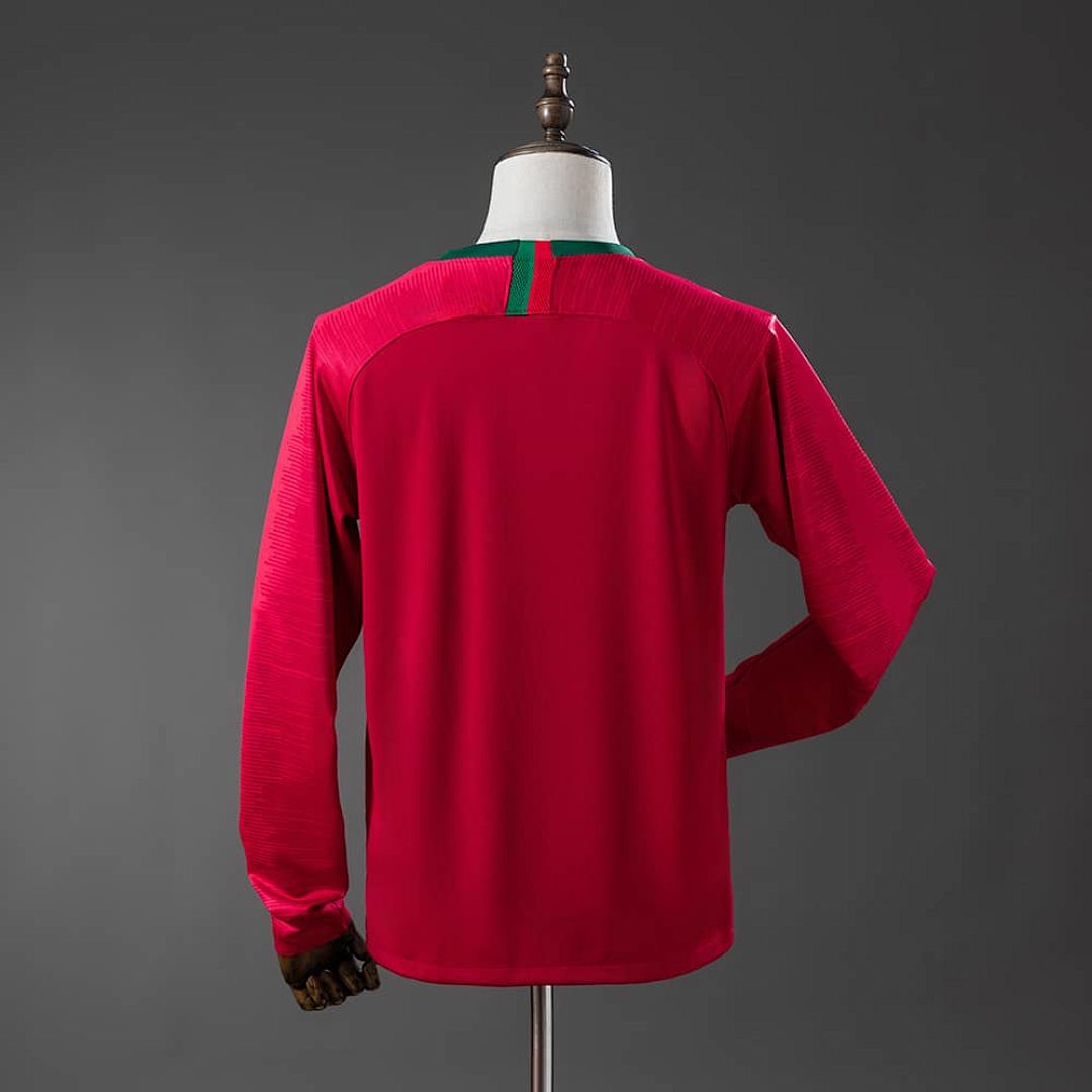 Portugal 2018 Home Long-Sleeved Retro Jersey S-XXL 2