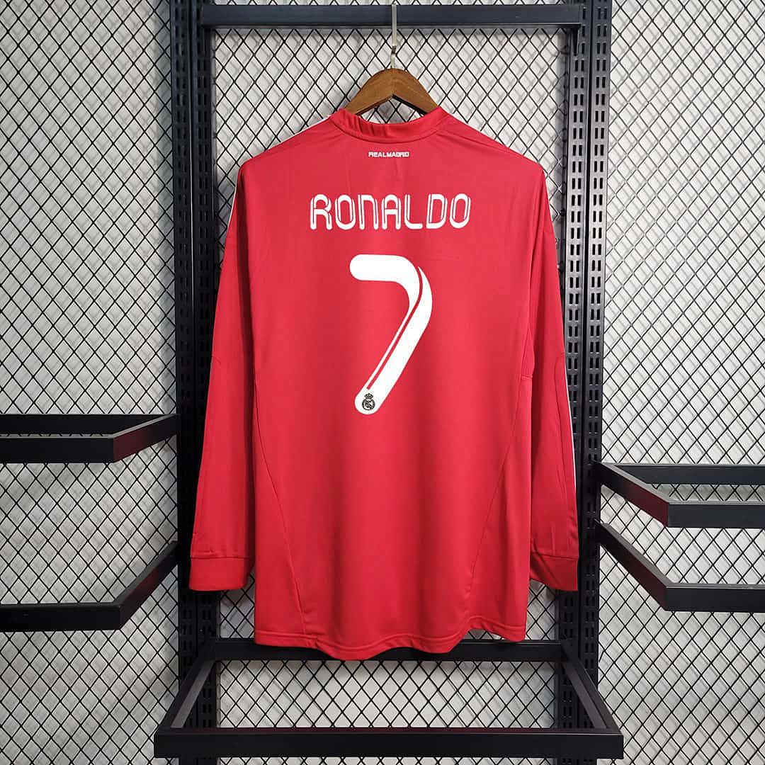 11-12 Real Madrid red away long sleeve 12
