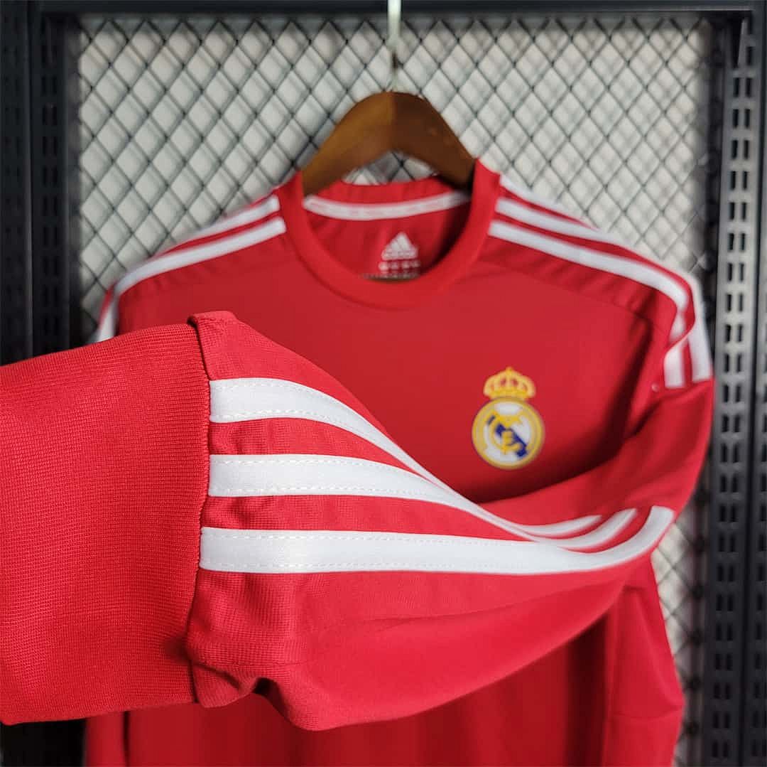 11-12 Real Madrid red away long sleeve 6