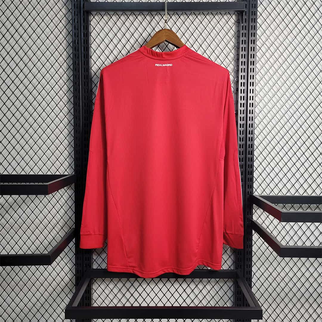 11-12 Real Madrid red away long sleeve 9