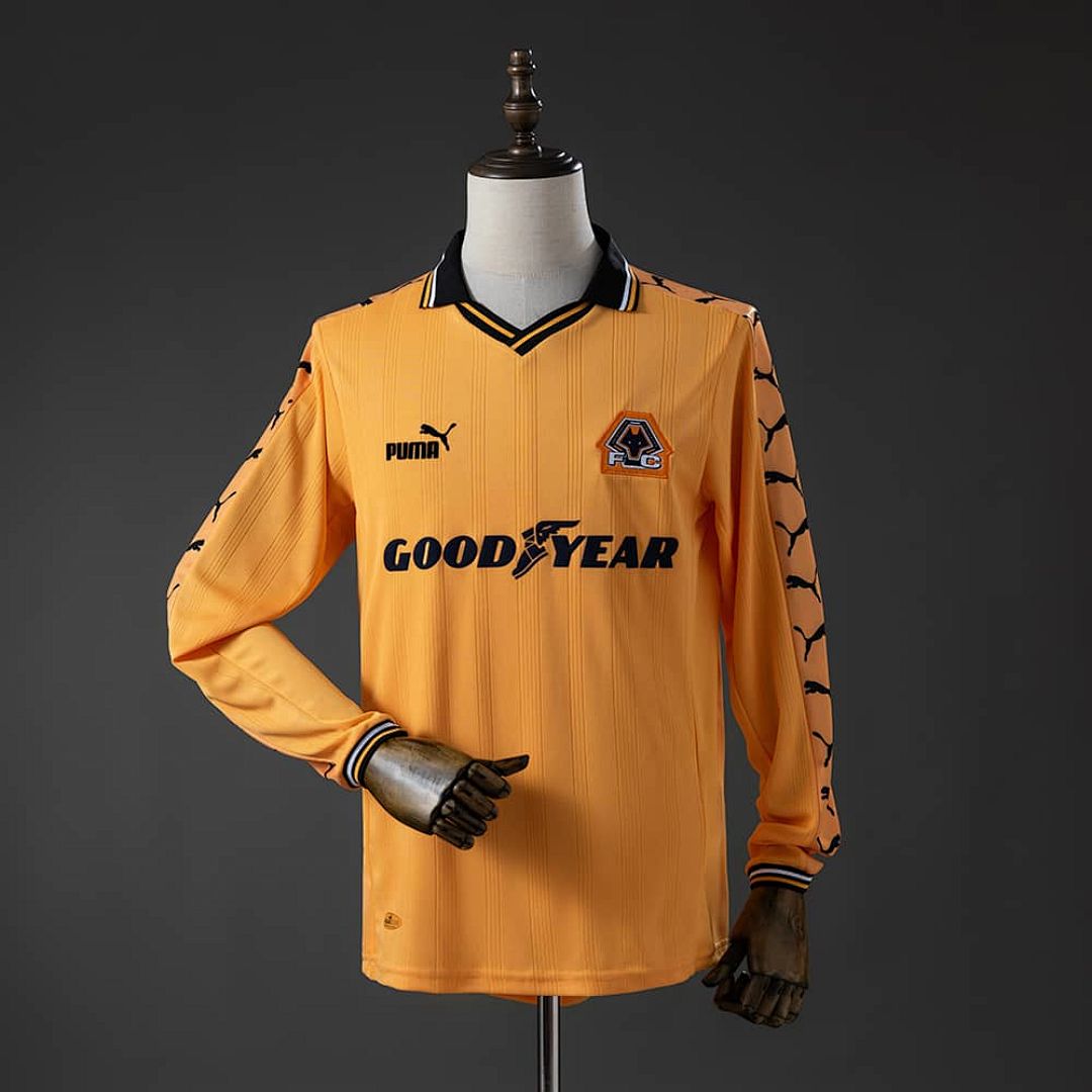 Wolves 98_99 Home Long-Sleeve Retro Jersey S-XXL