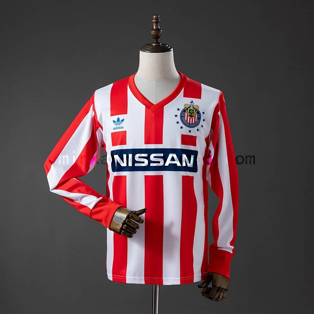 Guadalajara 90_91 Home Long-sleeved Retro Jersey S-XXL
