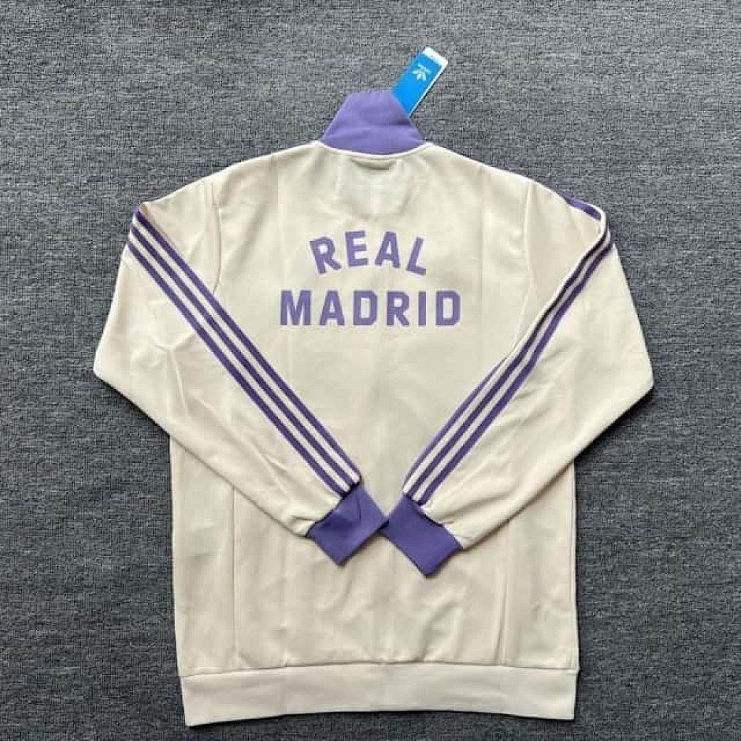 25-26 Real Madrid Long Sleeve Training Suit Purple &amp; White Cheap Soccer Jerseys Yupoo 8