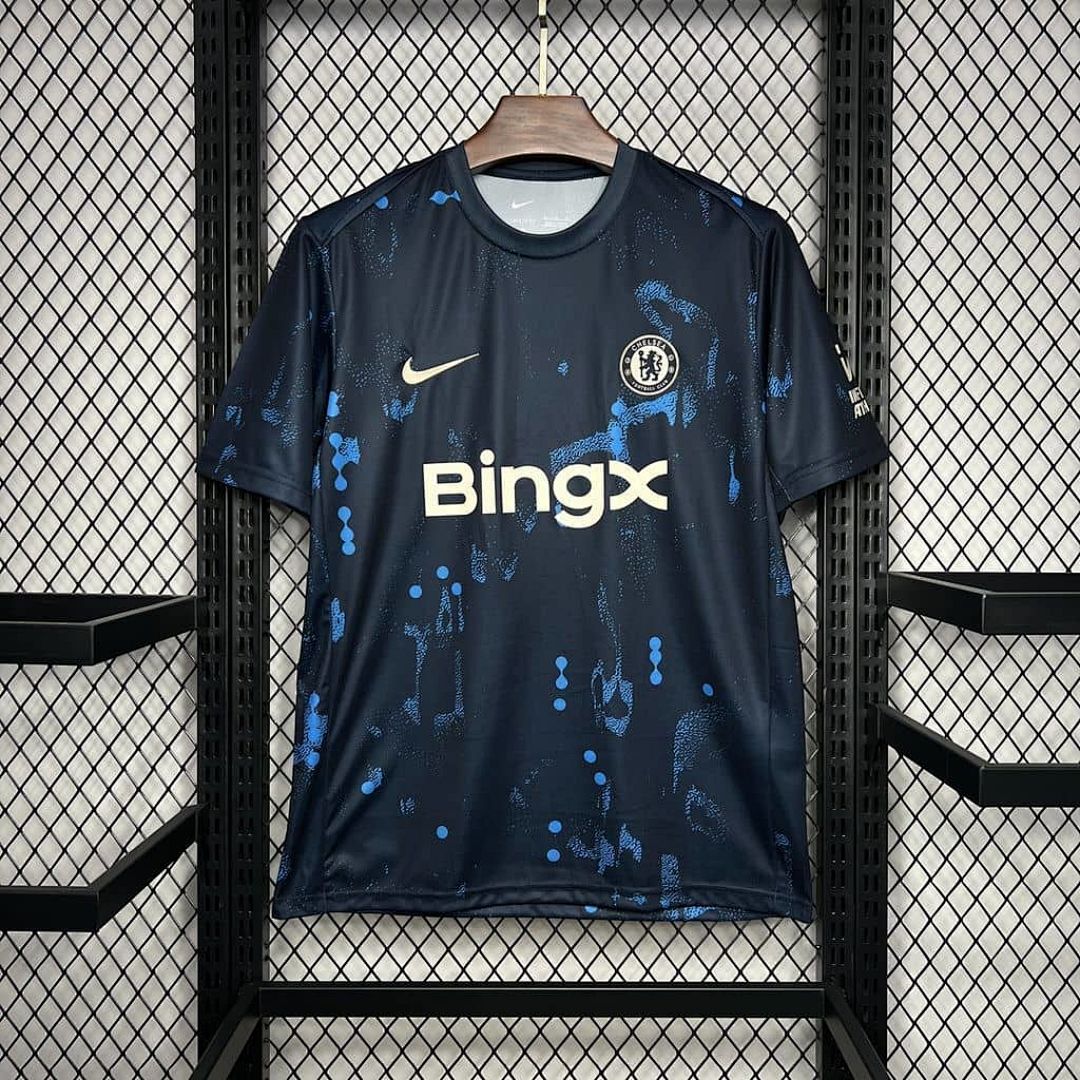 Chelsea 2024_25 Dark azul prepartido entrenamiento camiseta S-XXL