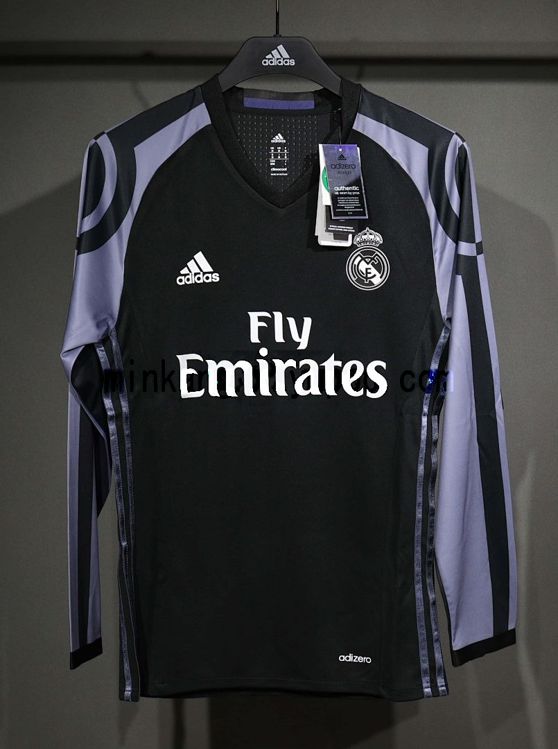 16-17 Retro Player Real Madrid Third Away Kit Long Sleeve Cheap Football Jersey Wholesale Yupoo