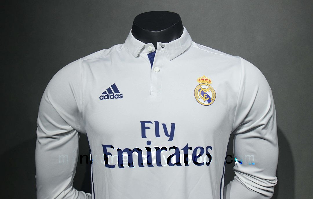 16-17 Retro Player Real Madrid Home Kit Long Sleeve Cheap Football Jersey Wholesale Yupoo 2