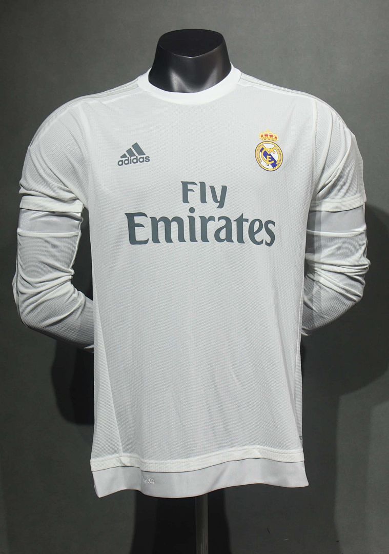 15-16 Retro Player Real Madrid Home Kit Long Sleeve Cheap Football Jersey Wholesale Yupoo