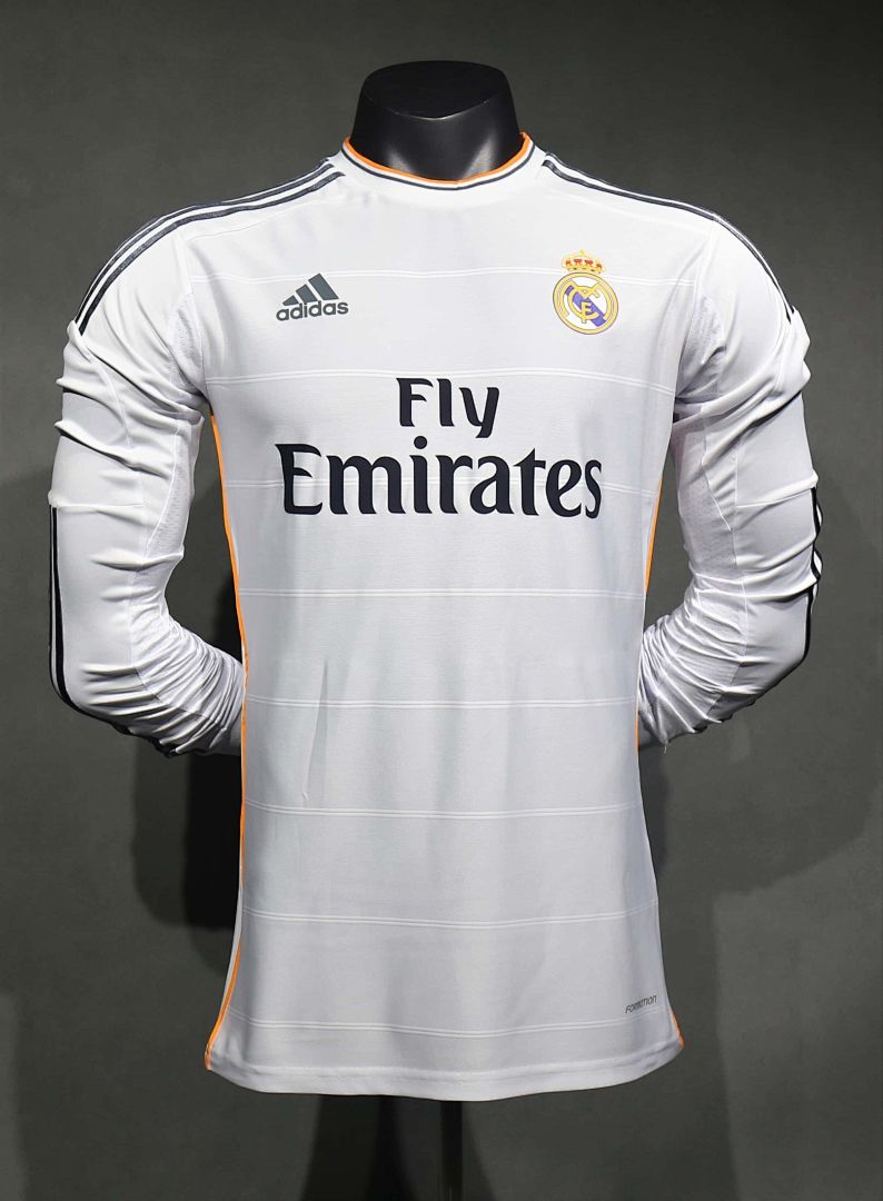 13-14 Retro Player Real Madrid Home Kit Long Sleeve Cheap Football Jersey Wholesale Yupoo