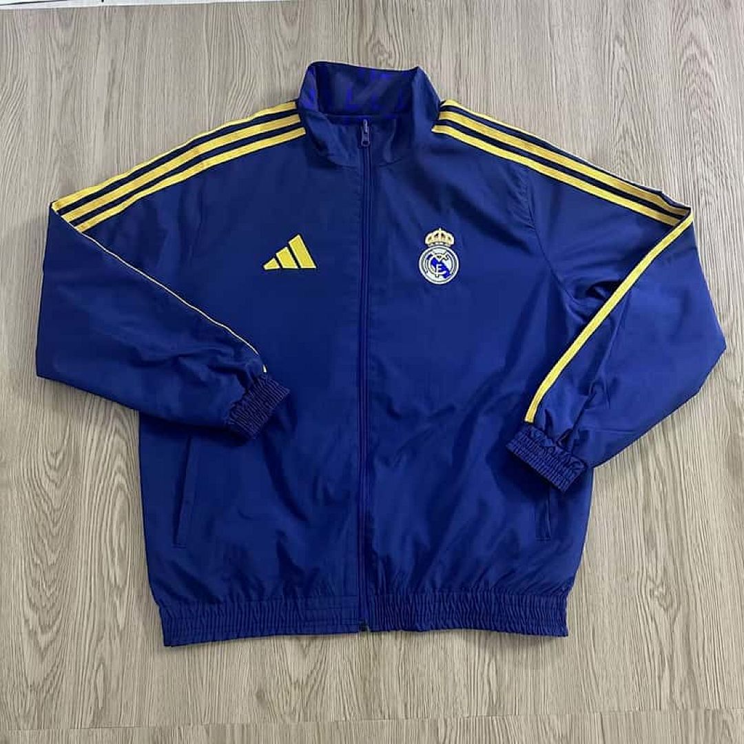 25-26 Real Madrid Reversible Double-Sides Windbreaker Jacket S-3XL 2