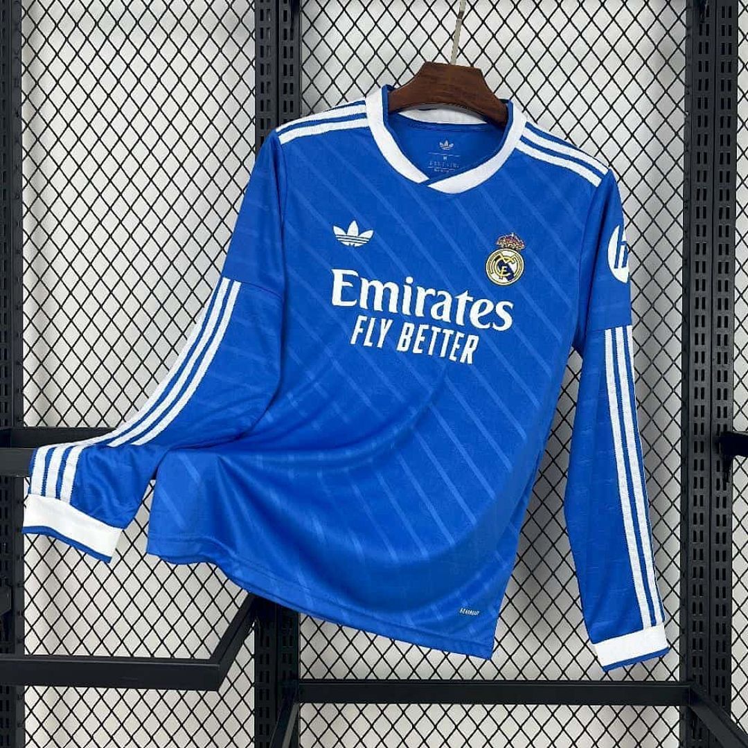 25-26 Real Madrid Third Away Kit Long Sleeves S-2XL Cheap Football Jersey Wholesale Yupoo