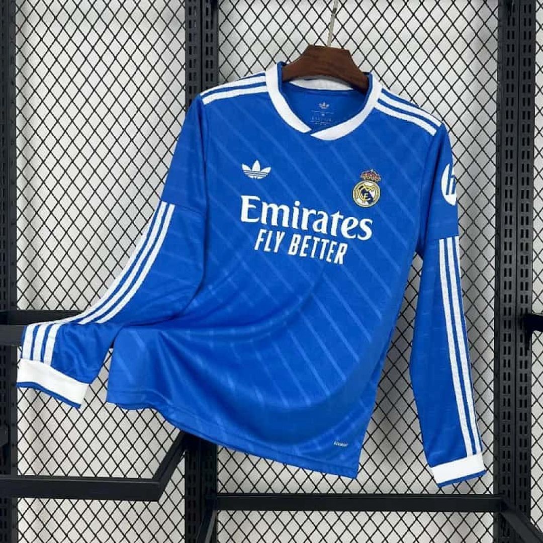 25-26 Real Madrid Third Away Kit Long Sleeve S-3XL Cheap Football Jersey Wholesale Yupoo
