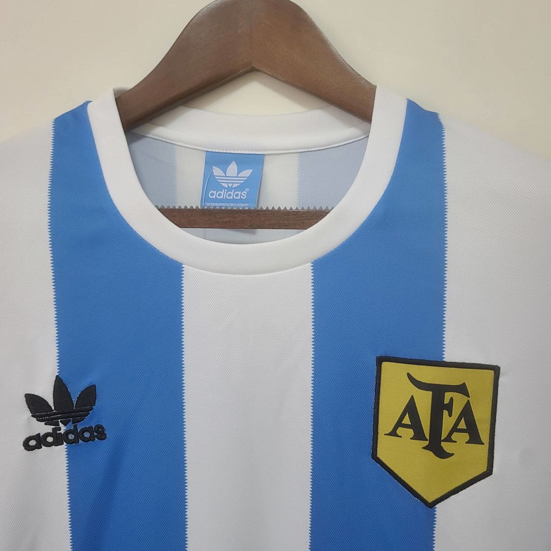 Retro 1978 Long Sleeve Argentina Home S-XXL 7