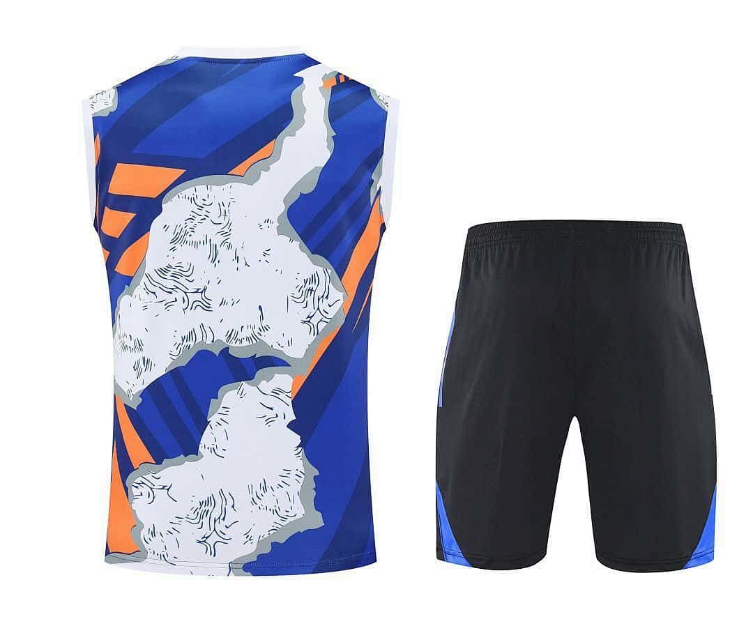 25-26 Real Madrid Beige&amp;Viola Training Kits Vest Suits Cheap Football Jersey Wholesale Yupoo 2