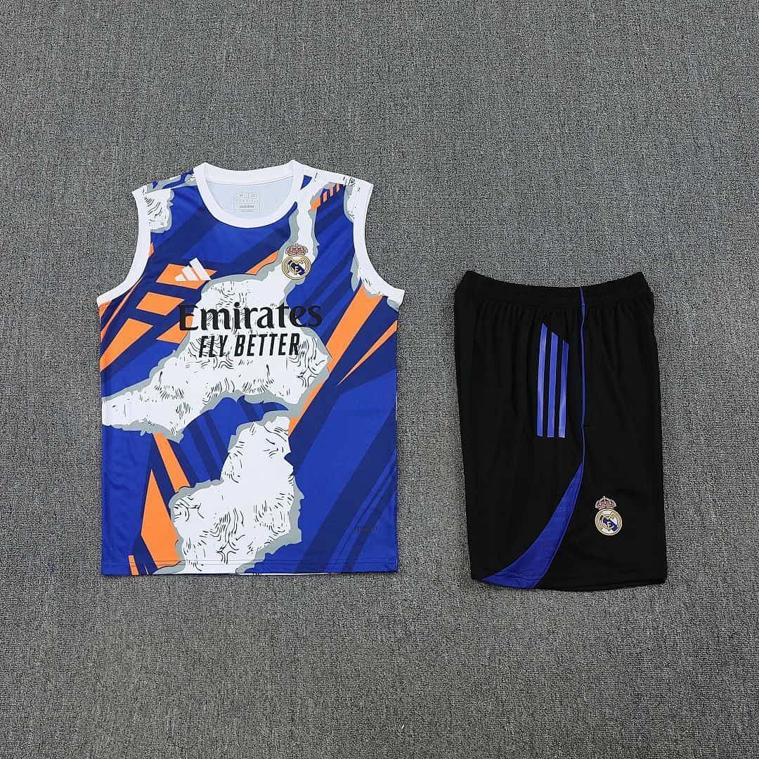 25-26 Real Madrid Beige&amp;Viola Training Kits Vest Suits Cheap Football Jersey Wholesale Yupoo 5