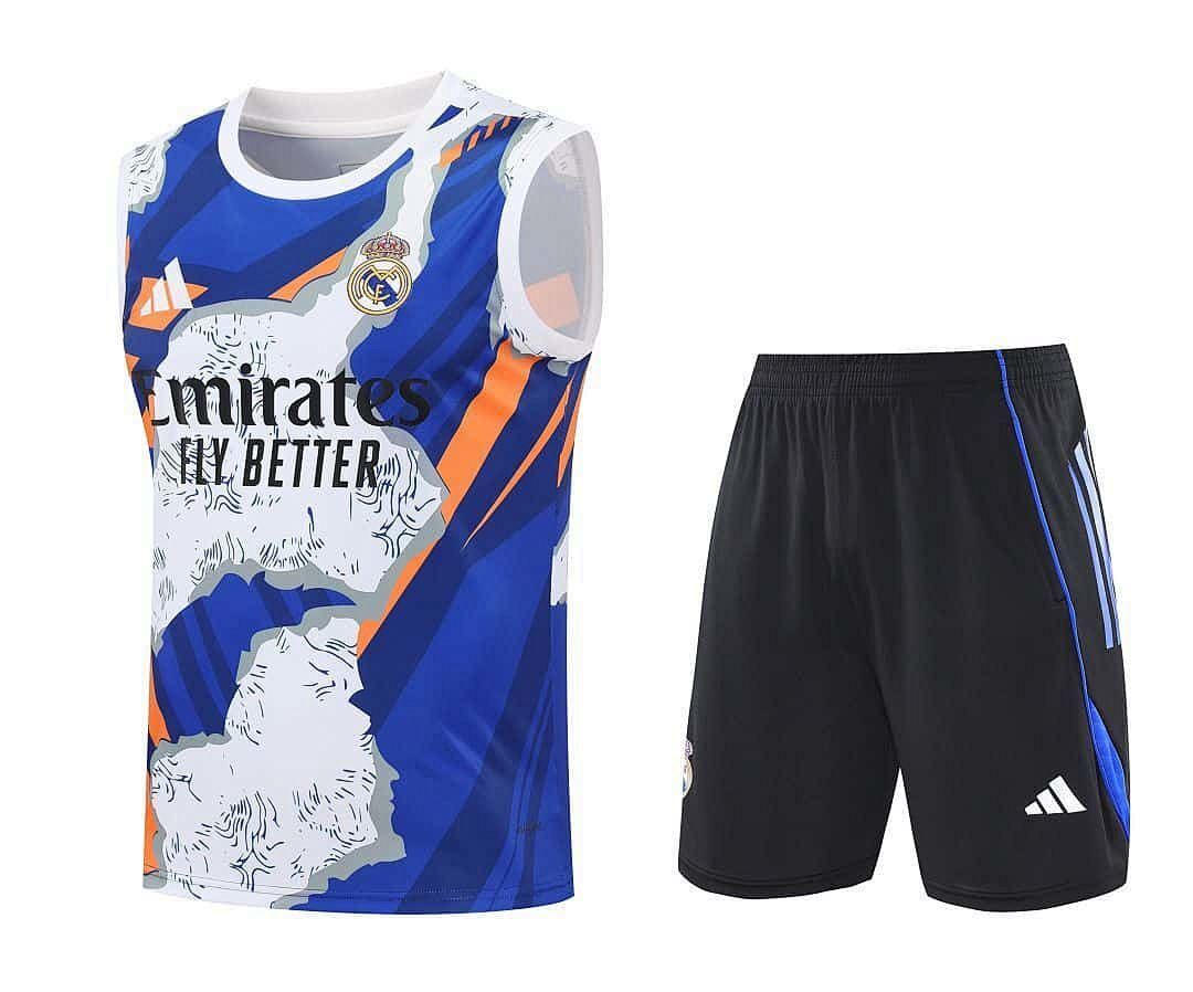 25-26 Real Madrid Beige&amp;Viola Training Kits Vest Suits Cheap Football Jersey Wholesale Yupoo 6