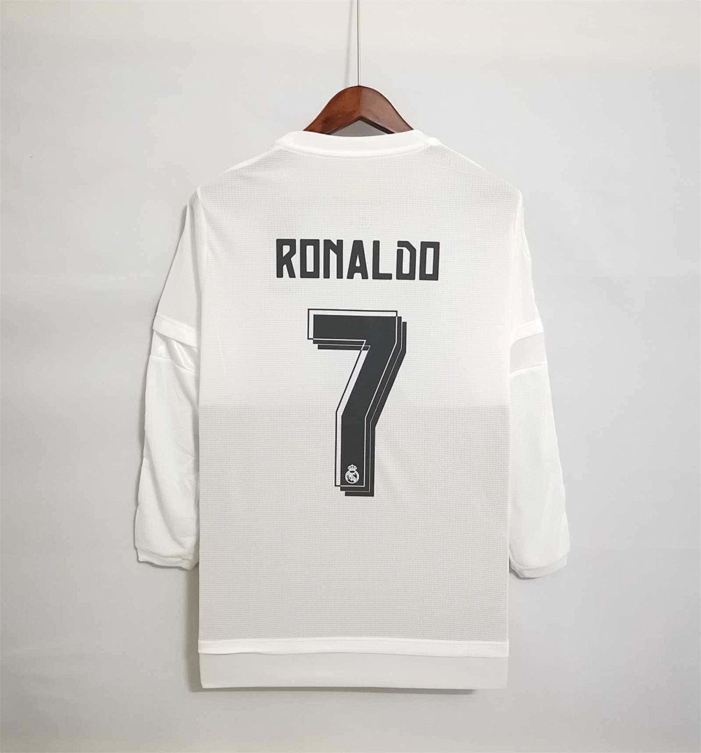 15-16 Real Madrid home white long sleeves 10