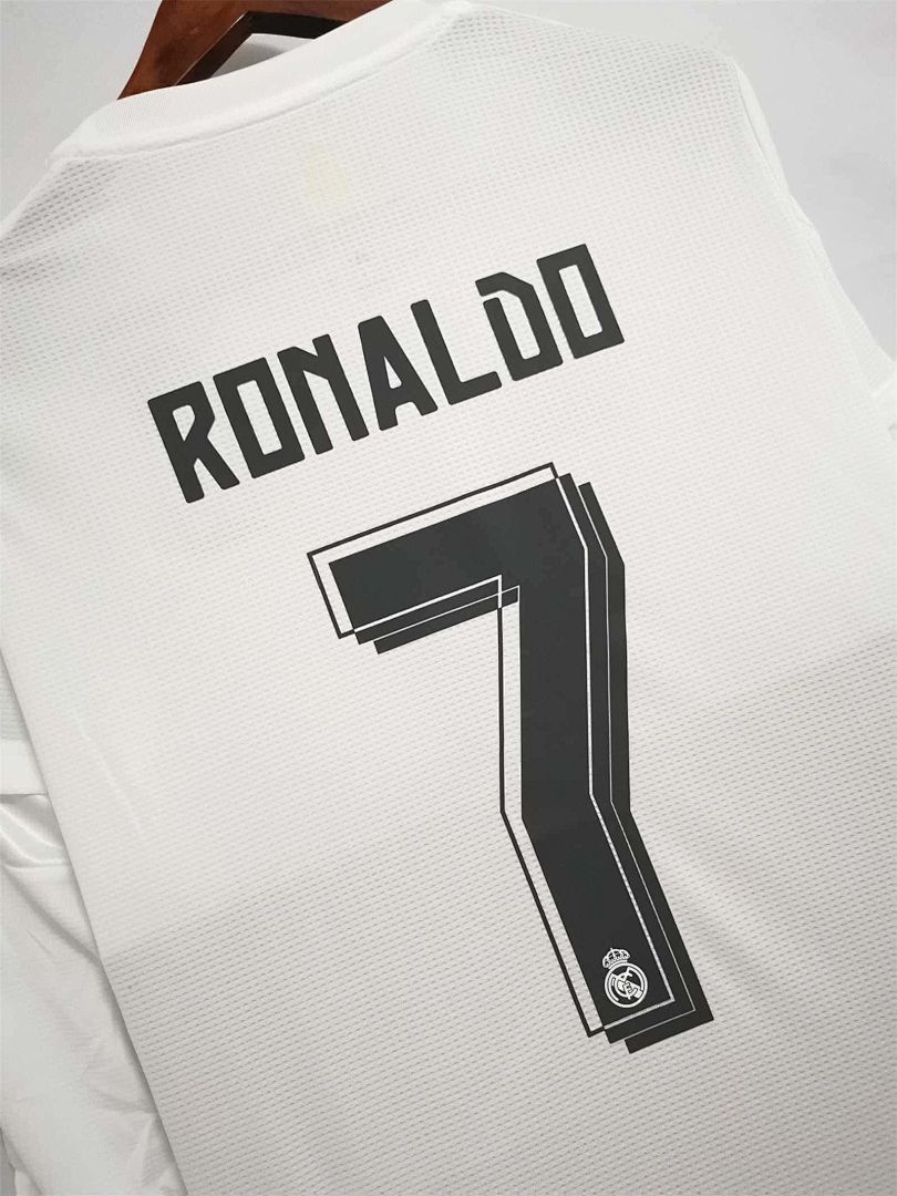 15-16 Real Madrid home white long sleeves 12