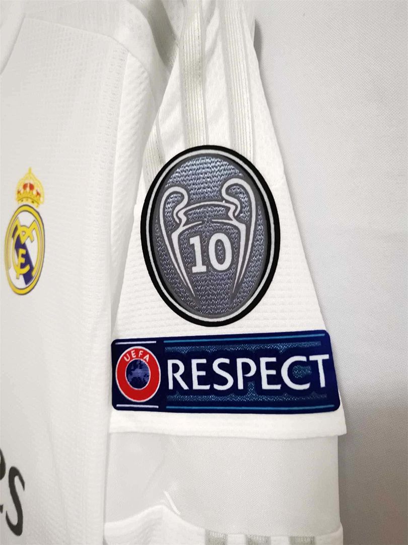 15-16 Real Madrid home white long sleeves 8